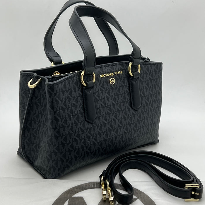 Michael Kors Signature Medium Satchel Bag – MK Logo | Crossbody Strap