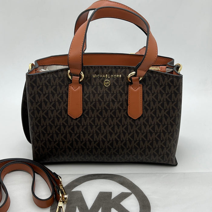 Michael Kors Signature Medium Satchel Bag – MK Logo | Crossbody Strap