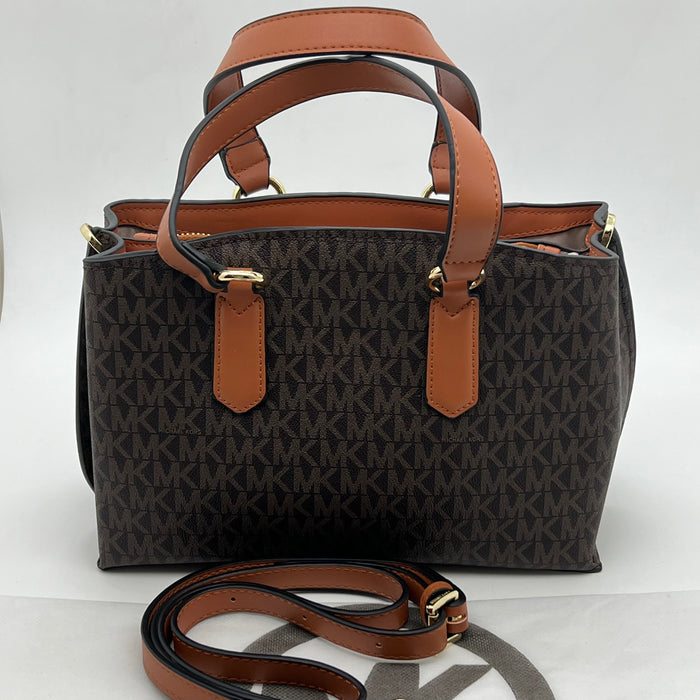 Michael Kors Signature Medium Satchel Bag – MK Logo | Crossbody Strap