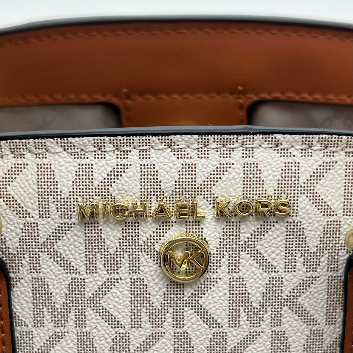 Michael Kors Signature Medium Satchel Bag – MK Logo | Crossbody Strap