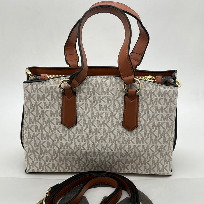 Michael Kors Signature Medium Satchel Bag – MK Logo | Crossbody Strap