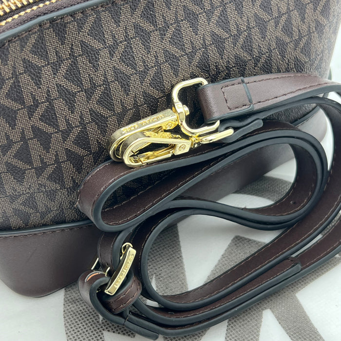 Michael Kors Signature Crossbody Bag – Double Zip MK Logo | Compact Shoulder Bag