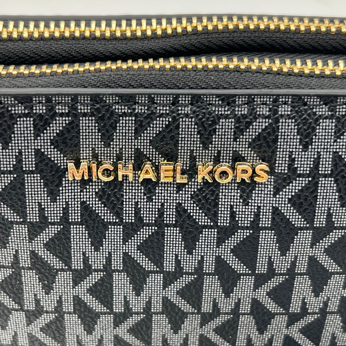 Michael Kors Signature Crossbody Bag – Double Zip MK Logo | Compact Shoulder Bag