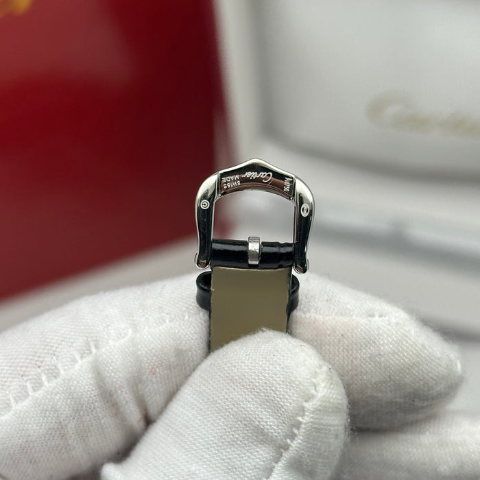 Cartier Baignoire Diamond Bezel 24MM – Black Strap Edition