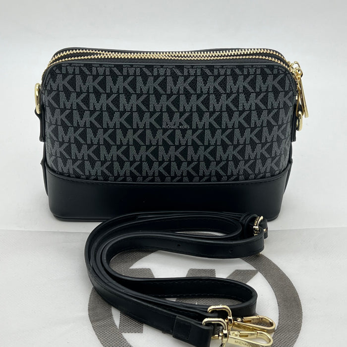 Michael Kors Signature Crossbody Bag – Double Zip MK Logo | Compact Shoulder Bag