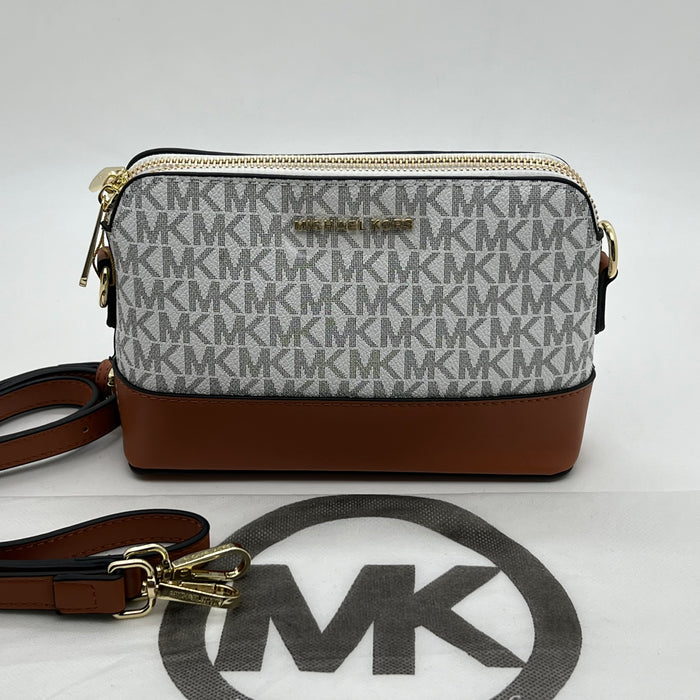 Michael Kors Signature Crossbody Bag – Double Zip MK Logo | Compact Shoulder Bag