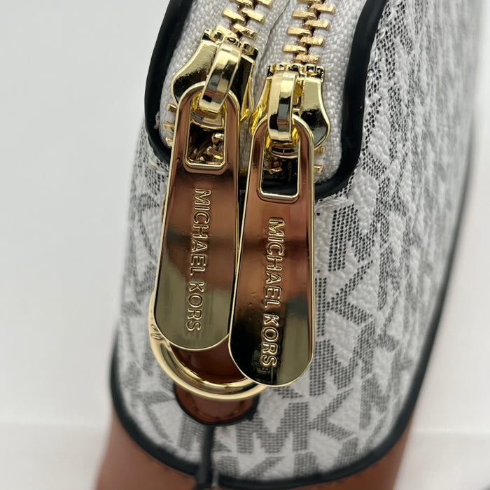 Michael Kors Signature Crossbody Bag – Double Zip MK Logo | Compact Shoulder Bag