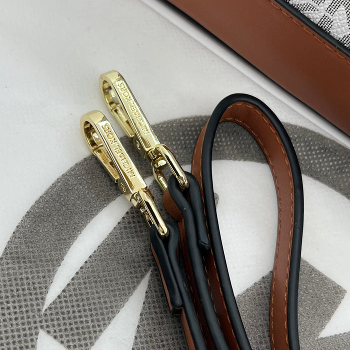 Michael Kors Signature Crossbody Bag – Double Zip MK Logo | Compact Shoulder Bag