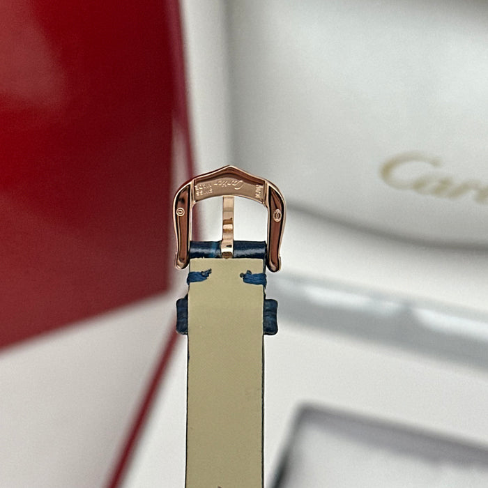 Cartier Baignoire Diamond Gold 24MM – Blue Strap Edition