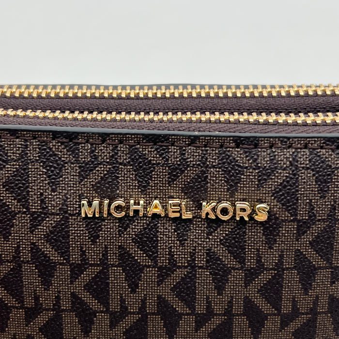 Michael Kors Signature Crossbody Bag – Double Zip MK Logo | Compact Shoulder Bag