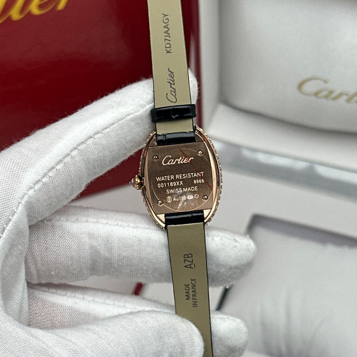 Cartier Baignoire Diamond Gold – Black Strap Edition
