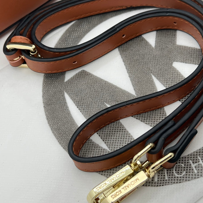 Michael Kors Signature Crossbody Bag – Double Zip MK Logo | Compact Shoulder Bag