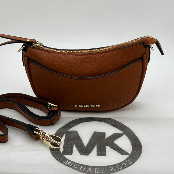 Michael Kors Crescent Crossbody Bag – Curved Shoulder Style | MK Signature & Leather