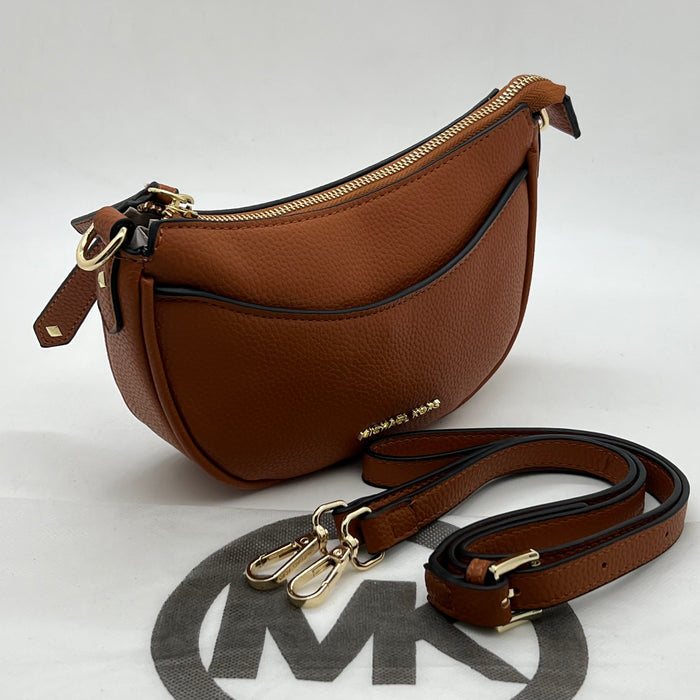 Michael Kors Crescent Crossbody Bag – Curved Shoulder Style | MK Signature & Leather