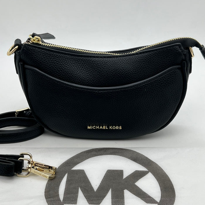 Michael Kors Crescent Crossbody Bag – Curved Shoulder Style | MK Signature & Leather