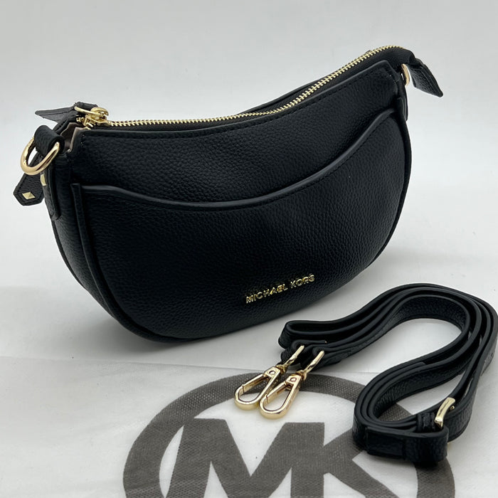Michael Kors Crescent Crossbody Bag – Curved Shoulder Style | MK Signature & Leather
