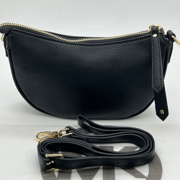 Michael Kors Crescent Crossbody Bag – Curved Shoulder Style | MK Signature & Leather