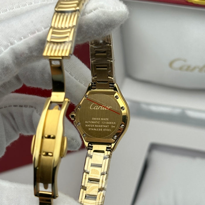 Cartier Panthère Style Diamond Watch 22MM – White Dial Gold Bracelet