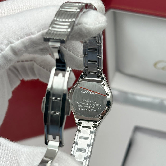 Cartier Panthère Style Diamond Watch 22MM – Ice Blue Dial Silver Bracelet