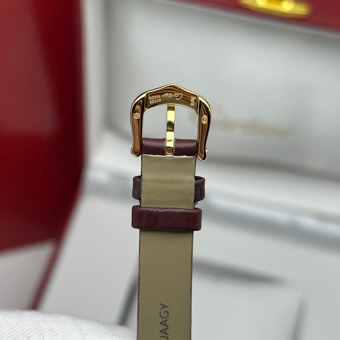 Cartier Baignoire Vintage Gold Tone Watch 24MM – Brown Dial & Leather Strap