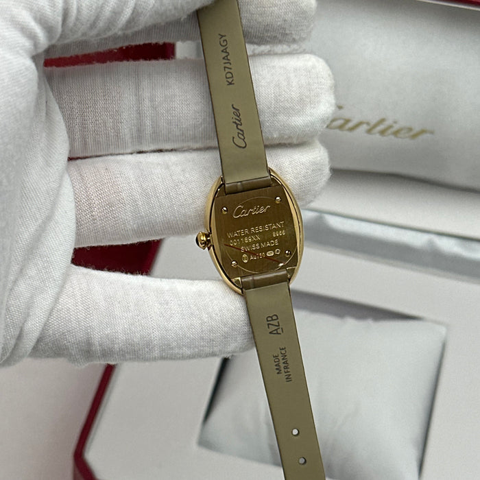 Cartier Baignoire Style Mini Gold 24MM – Khaki Strap Edition