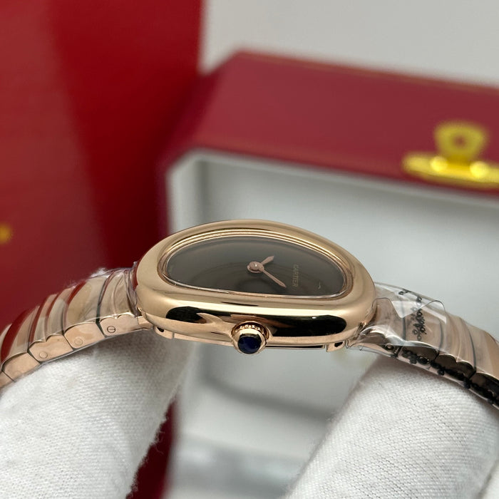 Cartier Baignoire Style Rose Gold Watch 22MM – Brown Dial Bracelet