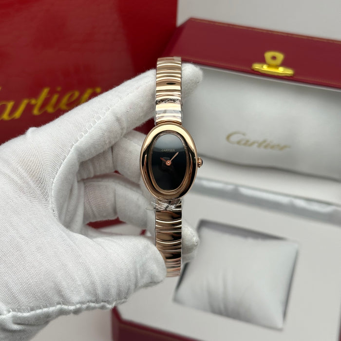 Cartier Baignoire Style Rose Gold Watch 22MM – Brown Dial Bracelet