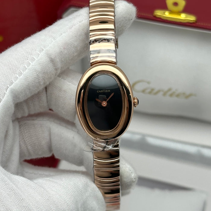 Cartier Baignoire Style Rose Gold Watch 22MM – Brown Dial Bracelet