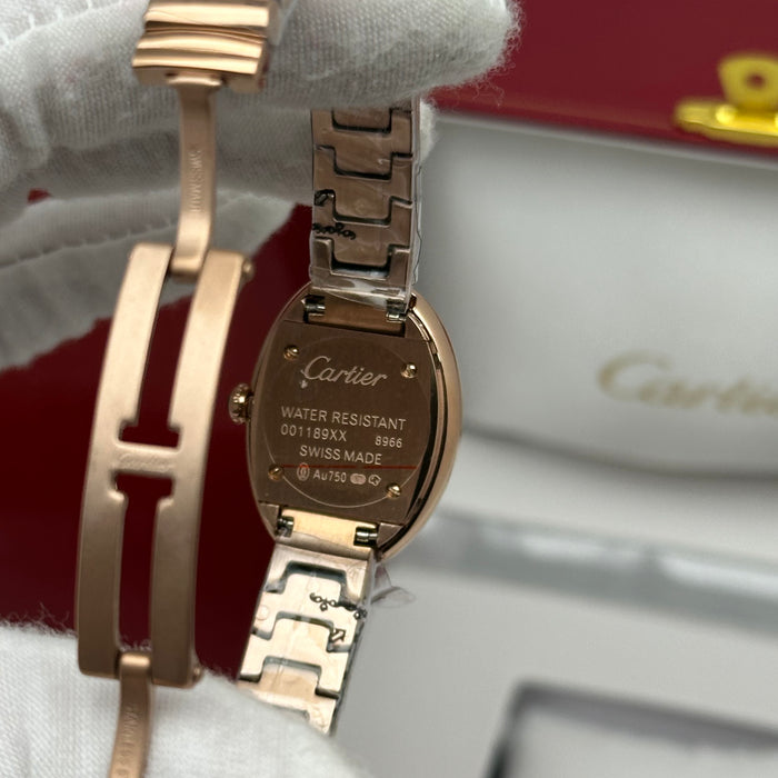 Cartier Baignoire Style Rose Gold Watch 22MM – Brown Dial Bracelet