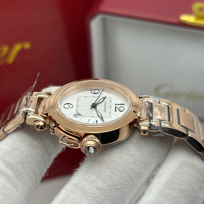 Cartier Pasha Classic Watch 33MM – Rose Gold Edition