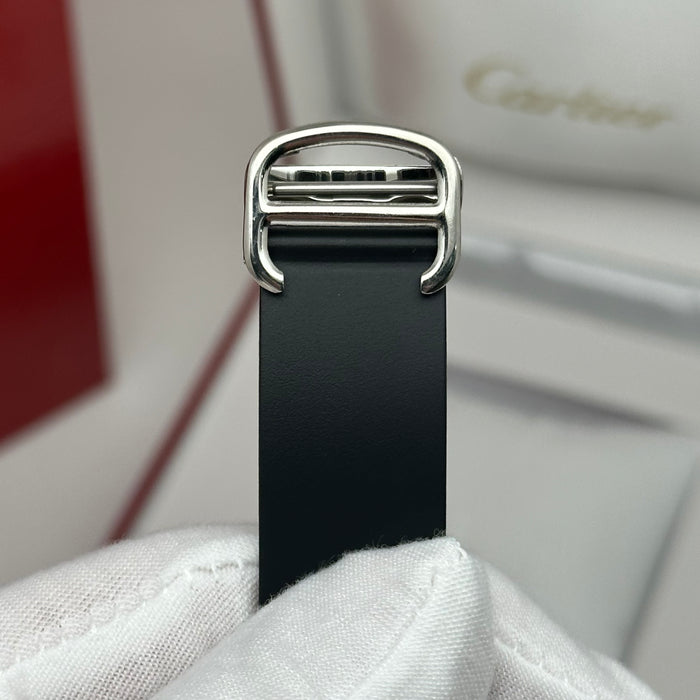 Cartier Santos Black Dial Automatic 40MM – Rubber Strap Edition
