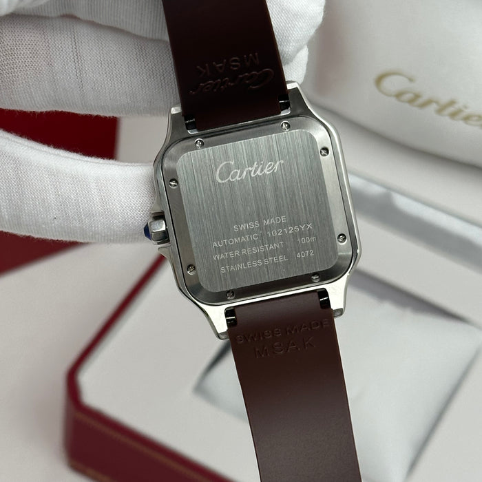 Cartier Santos Brown Dial Automatic 40MM – Rubber Strap Edition