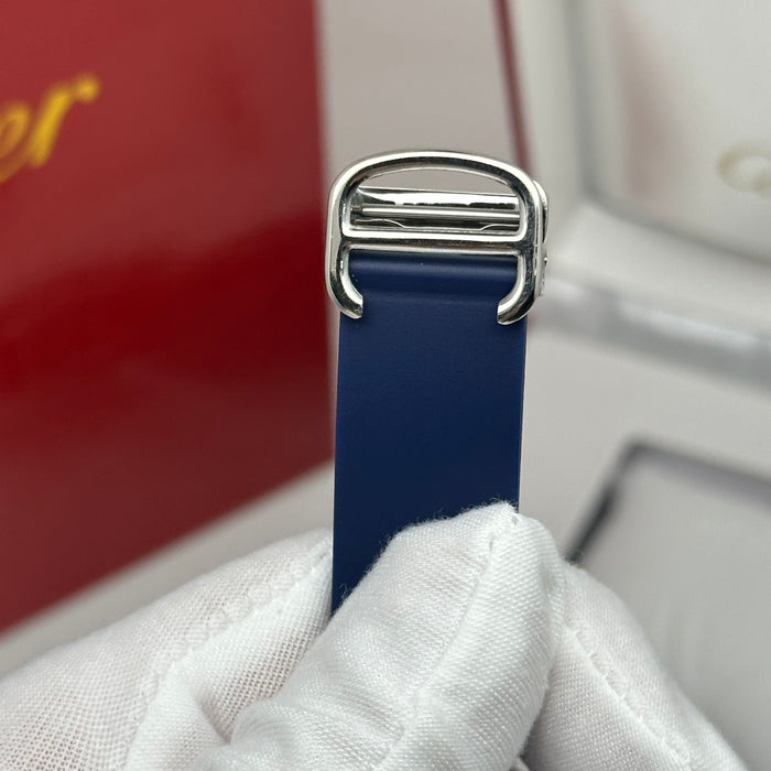 Cartier Santos Blue Dial Automatic 40MM – Rubber Strap Edition