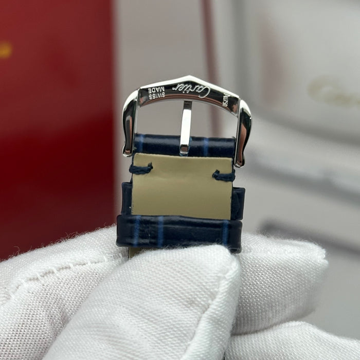 Cartier Tank Classic White Dial 22MM – Blue Leather Strap