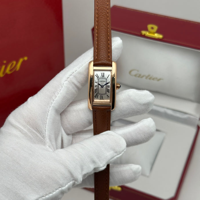 Cartier Tank Mini Rose Gold 24MM – Multi Color Leather Editions