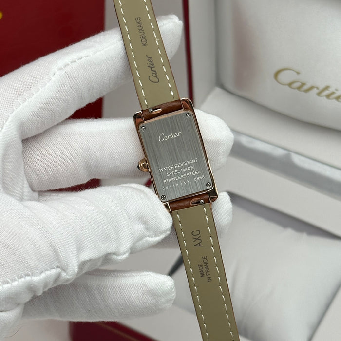 Cartier Tank Mini Rose Gold 24MM – Multi Color Leather Editions