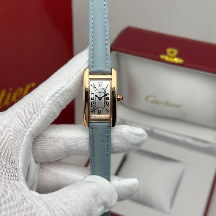 Cartier Tank Mini Rose Gold 24MM – Multi Color Leather Editions