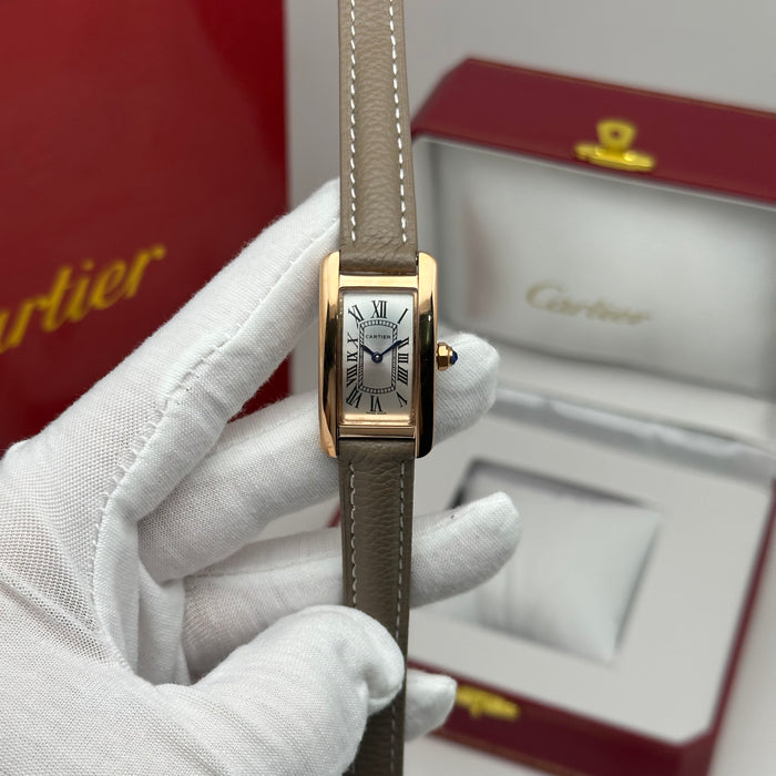 Cartier Tank Mini Rose Gold 24MM – Multi Color Leather Editions
