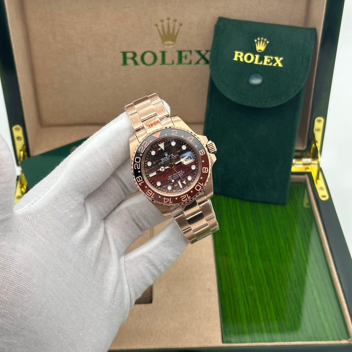 Rolex GMT-Master II “Root Beer” – Everose Gold (Ref. 126715CHNR) (5A+)