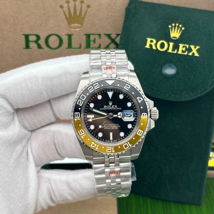 Rolex GMT-Master II “Sprite / Gold & Black” – Stainless Steel (Ref. 126713GRNR) (5A+)