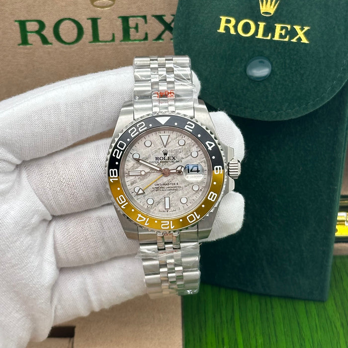 Rolex GMT-Master II “Black & Gold Meteorite Dial” – Stainless Steel (Ref. 126713GRNR) (5A+)