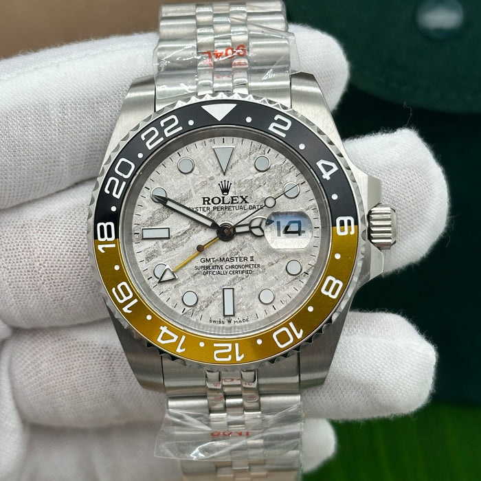 Rolex GMT-Master II “Black & Gold Meteorite Dial” – Stainless Steel (Ref. 126713GRNR) (5A+)