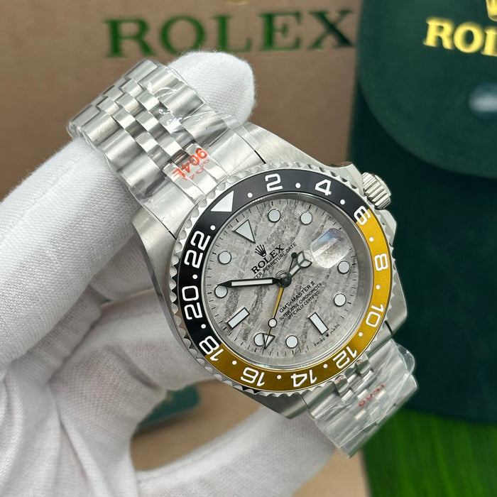 Rolex GMT-Master II “Black & Gold Meteorite Dial” – Stainless Steel (Ref. 126713GRNR) (5A+)