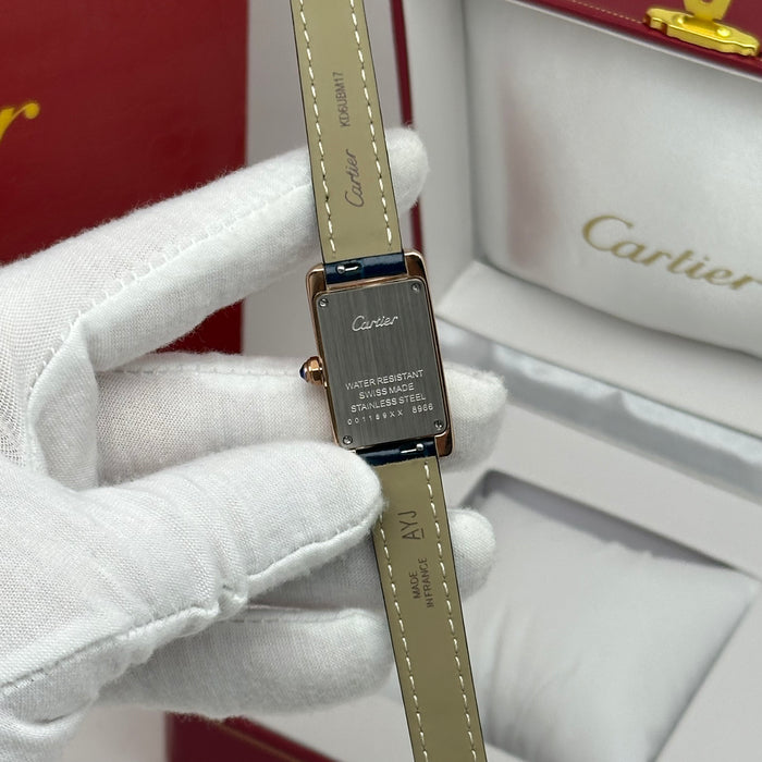 Cartier Tank Mini Diamond Rose Gold 24MM – Multicolor Leather Edition