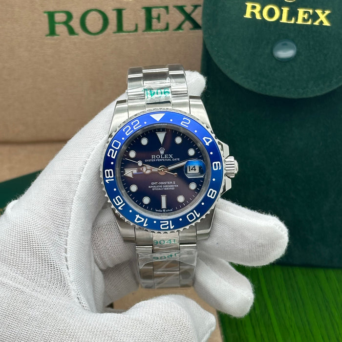 Rolex GMT-Master II “Batman Blue Dial” – Stainless Steel (Ref. 126710BLNR, Custom Dial) (5A+)