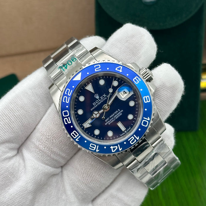 Rolex GMT-Master II “Batman Blue Dial” – Stainless Steel (Ref. 126710BLNR, Custom Dial) (5A+)