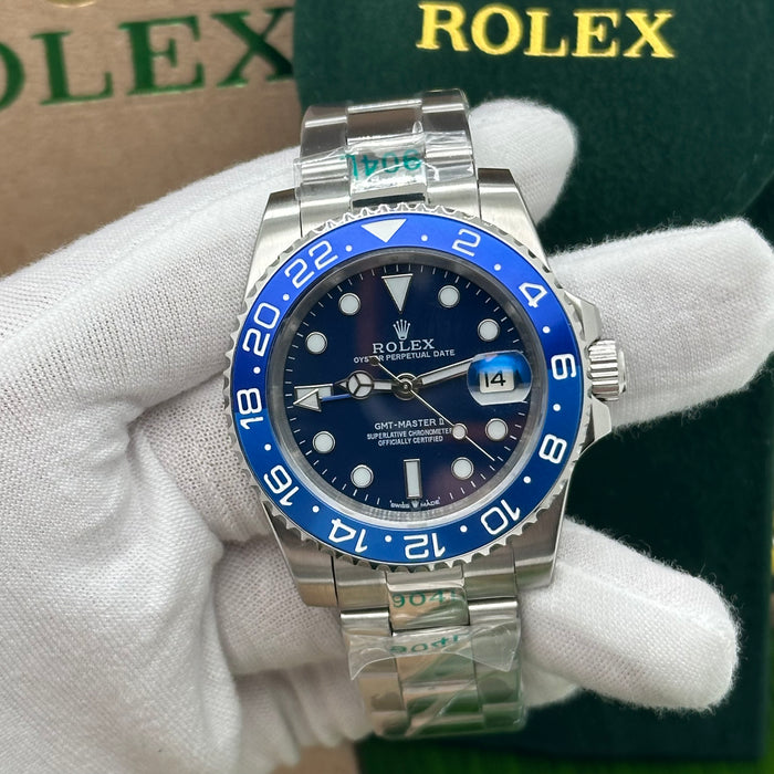 Rolex GMT-Master II “Batman Blue Dial” – Stainless Steel (Ref. 126710BLNR, Custom Dial) (5A+)