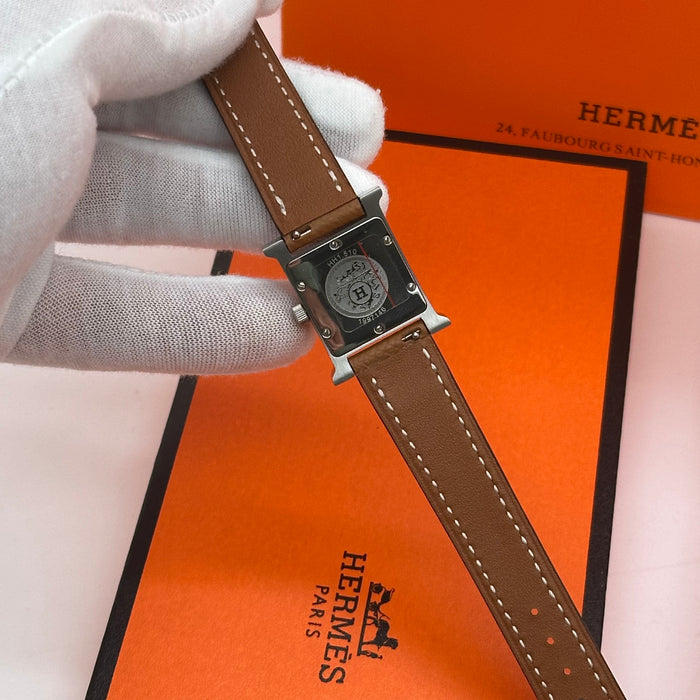 Hermes Heure H Stress With Tan Strap Watch