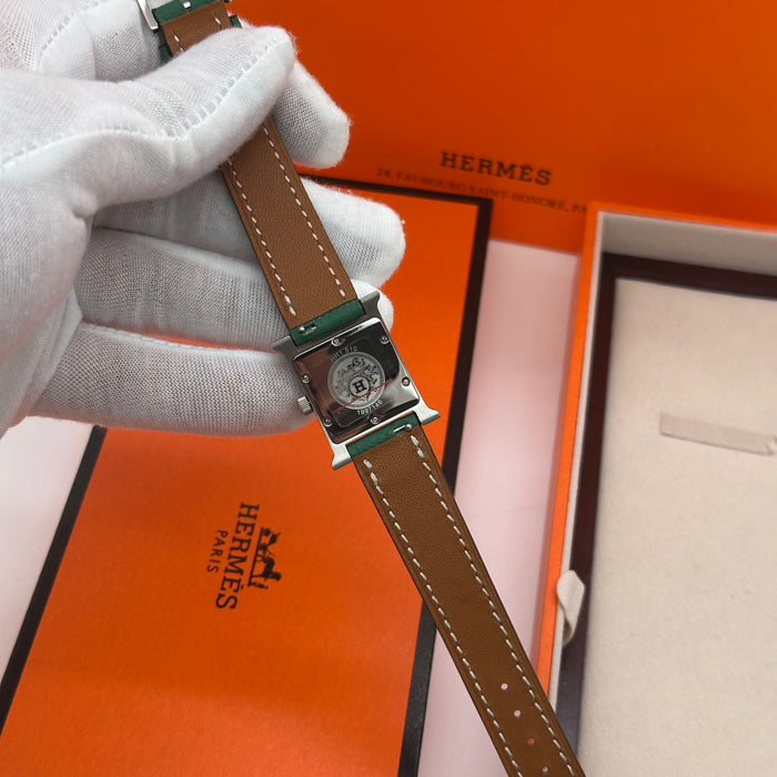 Hermes Heure H Stress With Green Strap Watch