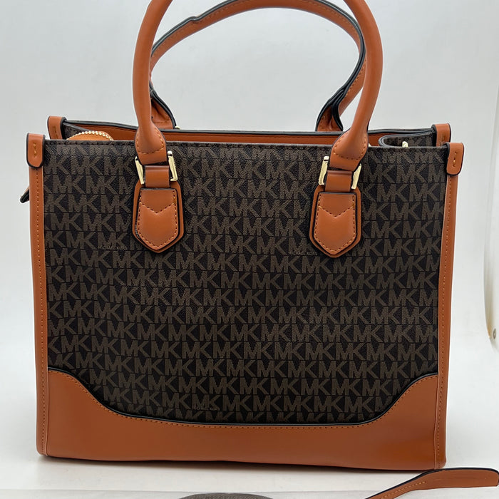 Michael Kors Structured Tote Handbag – Elegant Monogram Office Style